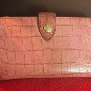 Miu Miu Pink Crocodile-Embossed Wallet